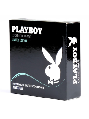Playboy Motion Condom 3 Pack Limited Edition Transparent Standar