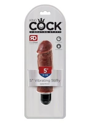 Σκληρός Ρεαλιστικός Δονητής King Cock Vibrating Stiffy 13εκ.- καφέ