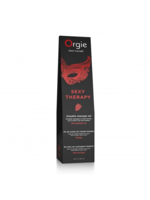 Orgie Sexy Therapy Lips Massage Set Strawberry 100ml