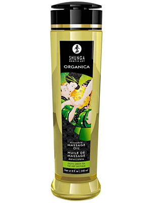 Λάδι για Ερωτικό Μασάζ Shunga Green Tea 240 ml - Massage Oil - Διεγερτικό Gel