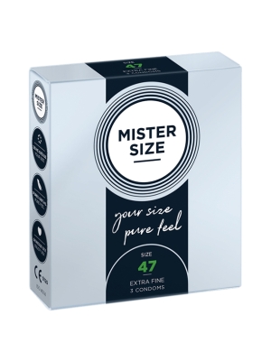Mister Size - Pure Feel - 47 mm - 3 pack
