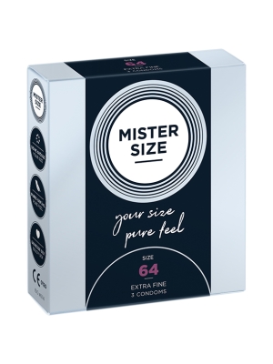 Mister Size - Pure Feel - 64 mm - 3 pack
