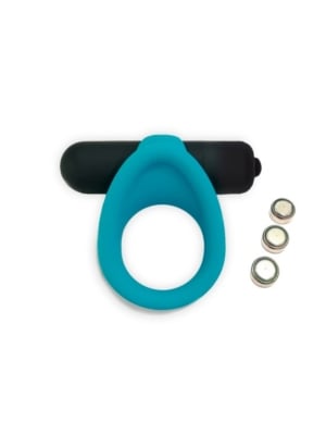 Penis Ring with Vibrations Silicone Blue Mokko Toys