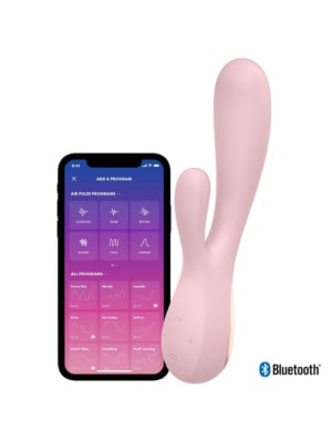 Rabbit App control Vibrator Satisfyer Mono Flex ρόζ δονητής 