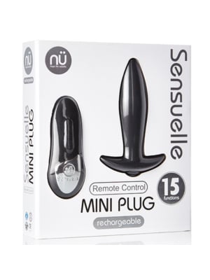 Δονούμενη Πρωκτική Σφήνα Με Τηλεχειριστήριο Nu Sensuelle Mini Plug - Μαύρο