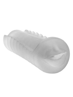 Balls Deep Mouth Stroker Frosted 9in