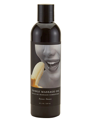 Earthly Body Edible Massage Oil Banana Transparent 8oz