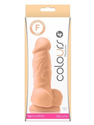 Ρεαλιστικό Ομοίωμα Πέους Colours Pleasures Dildo με Όρχεις 10 cm (Light Skin) - NS Novelties