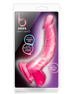 Κυρτό Ρεαλιστικό Ομοίωμα Πέους B Yours Sweet N Hard Dildo 21.6 cm (Ροζ) - Blush