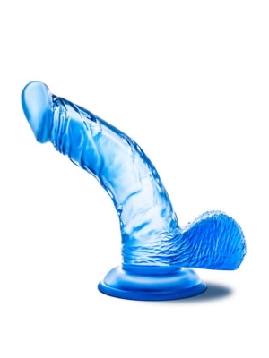 Κυρτό Ρεαλιστικό Ομοίωμα Πέους B Yours Sweet N Hard Dildo 19.5 cm (Γαλάζιο) - Blush - Βάση Βεντούζας