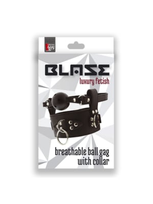 BLAZE BREATHABLE BALL GAG WITH COLLAR