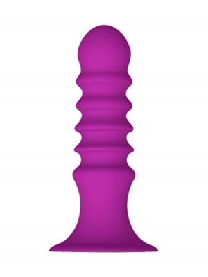 DREAM TOYS RIBBED PLUG WITH SUCTION CUP