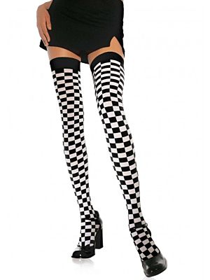 Checkerboard Thigh Highs