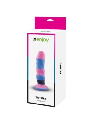 Πολύχρωμο Ομοίωμα Πέους Twister Dildo 24 cm - Toyz4Lovers