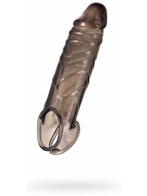 Φλεβώδης Προέκταση Πέους XLover Penis Sleeve 15.5 cm (Σκούρο Διάφανο) - ToyFa