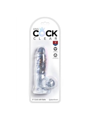 King Cock Clear 5" Cock with Balls