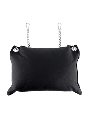 Cow Leather pillow - Black