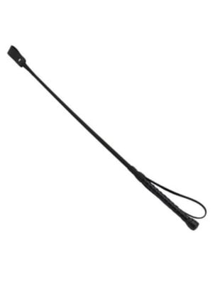 Bound Noir Nubuck Leather Riding Crop