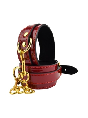 BOUND TO PLEASE RED ANKLE CUFFS