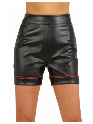 Sexy Black Shorts with Red Liseret Finish