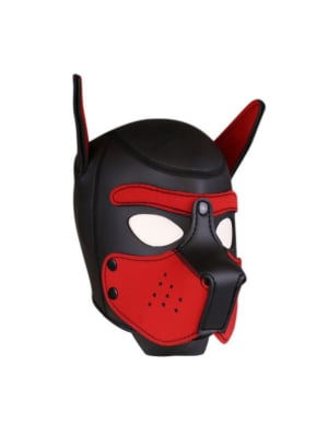 Κουκούλα Σκύλου Neoprene Puppy Hood for BDSM - Κόκκινη