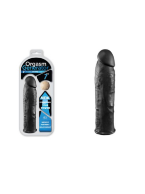 Orgasm Generator vibrating phallic Penis Sleeve sheath Black