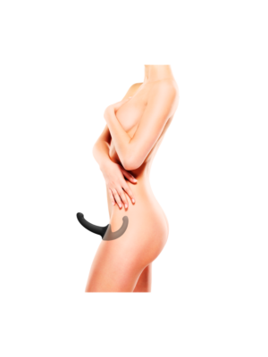 Silicone Strapless Strapon - Black