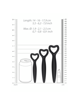 Ouch Silicone Vaginal Vibrating Dilator Set - Black