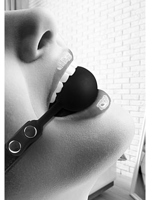 Silicone Ball Gag - with Adjustable Bonded Leather Straps