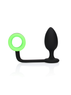 Ouch! Butt Plug with Cock Ring - Glow in the Dark