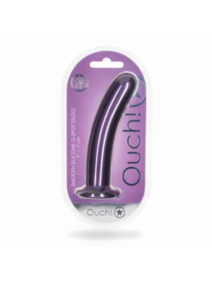 Smooth Silicone G-Spot Dildo - 7'' Purple