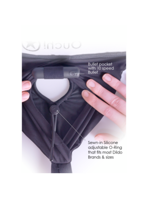 Ouch Vibrating Strap-on Boxer - Black