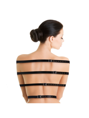 Ouch Full Body Bondage Belts - Black