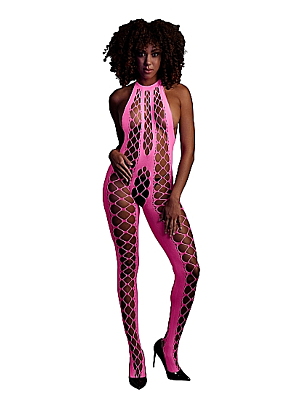 Ouch!! Neon Bodystocking with Halterneck