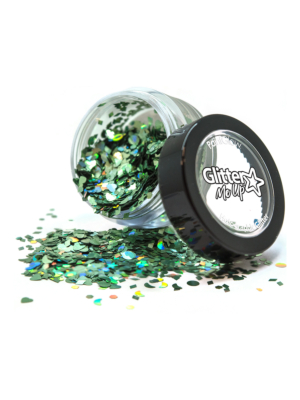 Holographic Loose Glitter Shapes-green