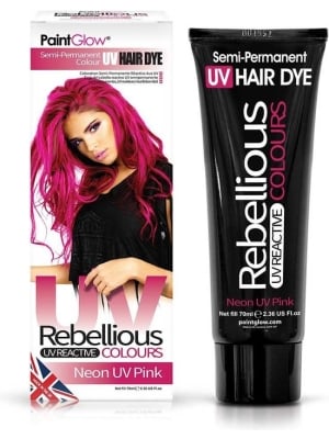  Semi-Permanent Hairdye, 70ml - Neon UV Pink