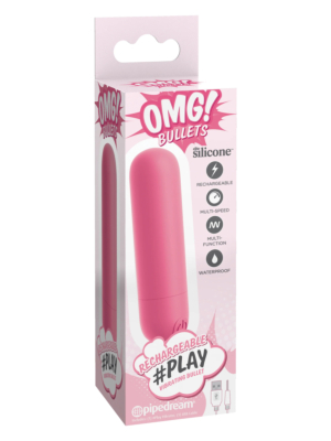 Pipedream OMG! Bullets Play Rechargeable Vibrating Bullet, Pink