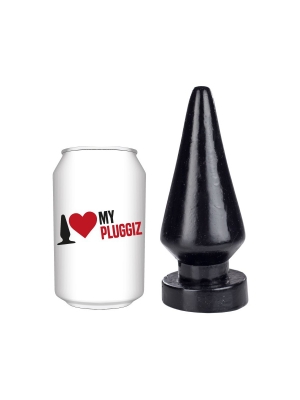 Κλασική Πρωκτική Σφήνα Pluggiz Peak Butt Plug 14 cm Μαύρο Vinyl