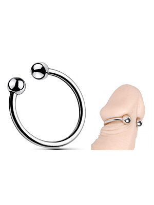Metal Ring for the Head of the Penis, Silver, 3.5 cm