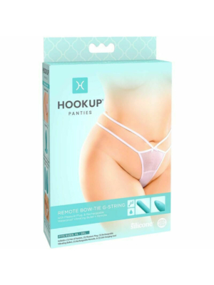 Pipedream Hook Up Panties Remote Bow-Tie G-String Plus Size