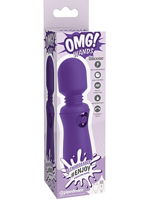 Pipedream OMG Silicone Rechargeable Wand Purple