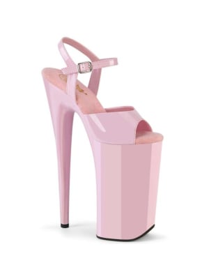 Pleaser sexy high heels platform ankle boot baby pink patent