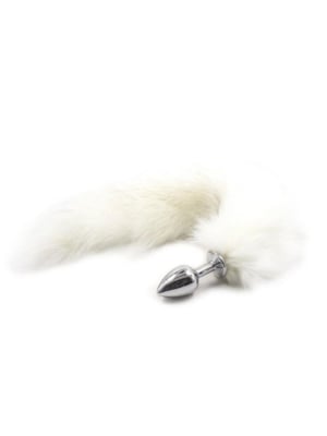 Long Fox Tail Anal Plug (white)