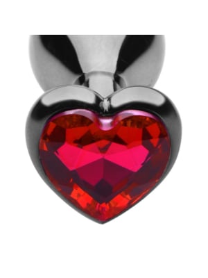 Σφήνα μεγάλη 8 εκ.-  Heart Jewel Plug Large (red)