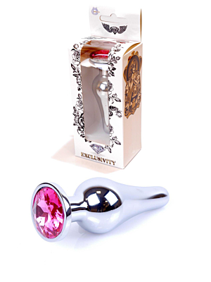 Plug-Jewellery Silver BUTT PLUG- Pink