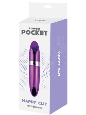 Μικρός Δονητής Pocket Power Happy Clit (Μωβ) - Toyz4Lovers