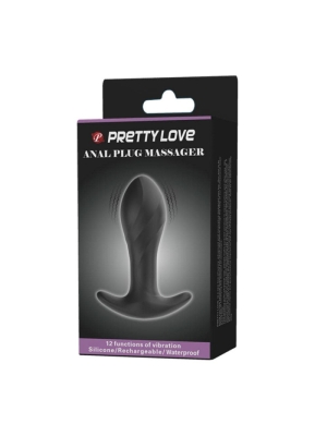 Pretty Love Anal Plug Massager Black 10,5cm