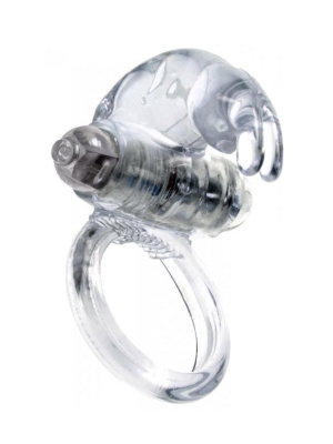 Rabbit Vibrating Cock Ring Clear