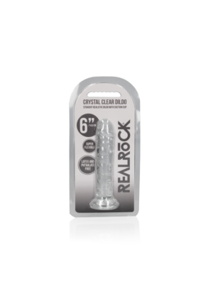 Straight Realistic Dildo with Suction Cup Clear