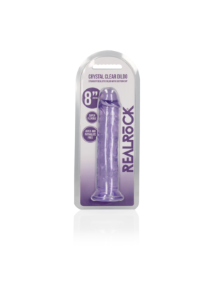 Straight Realistic Dildo with Suction Cup 8'' Purple